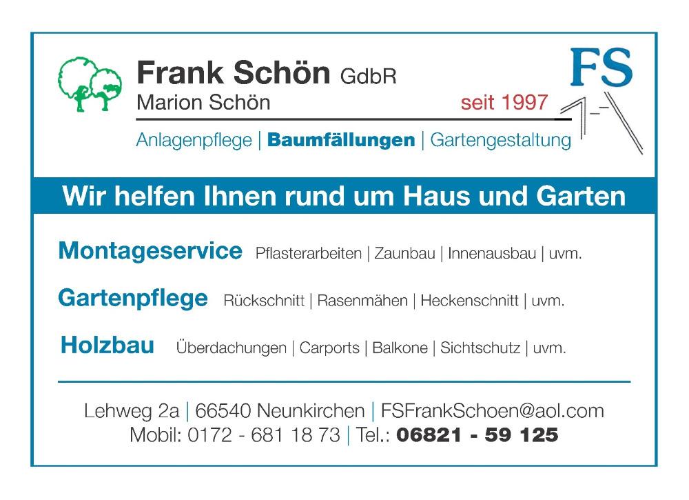 Montageservice - Holzbau - Gartenpflege Frank Schön GbR
